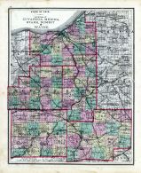 Ohio County Map - Cuyahoga, Medina, Stark, Summit, Wayne, Fayette County 1875
